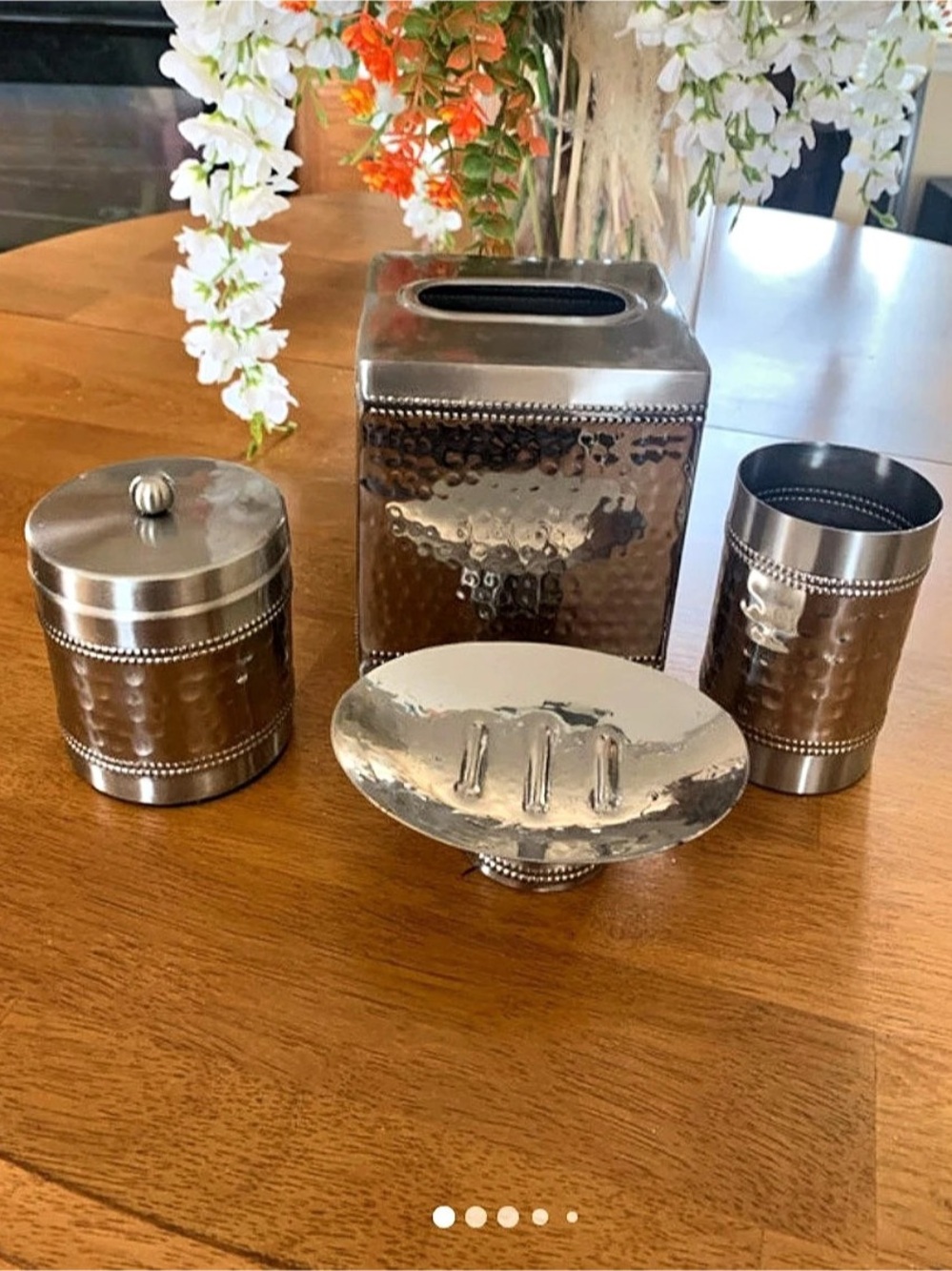 HS-9H Silver 4-Piece Bath Set